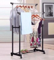  Folding Double Clothes and Shoe Rack